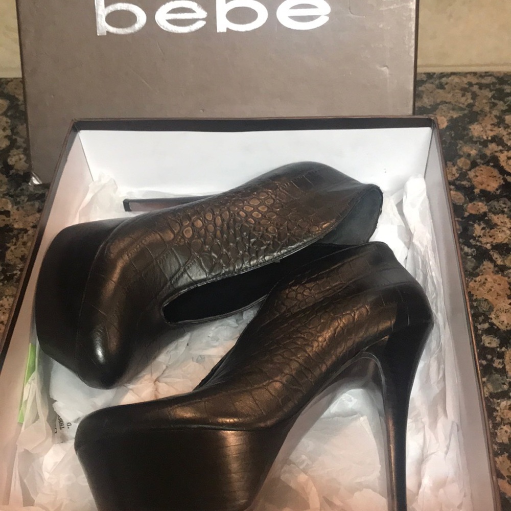 Bebe croc heels